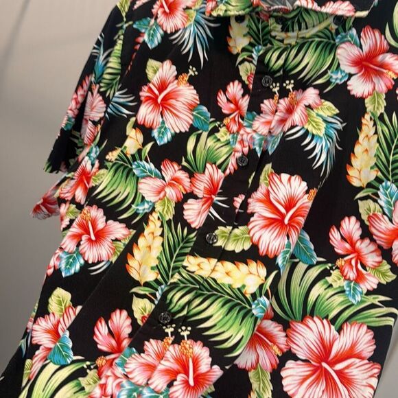 Men’s Allegra Hawaiian Floral Short Sleeve Men’s Button Down 46 Large - Picture 8 of 8